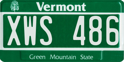 VT license plate XWS486