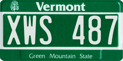 VT license plate XWS487
