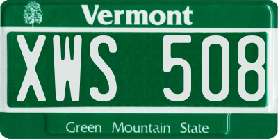 VT license plate XWS508