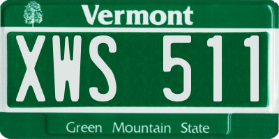 VT license plate XWS511