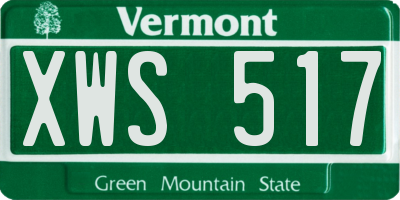 VT license plate XWS517