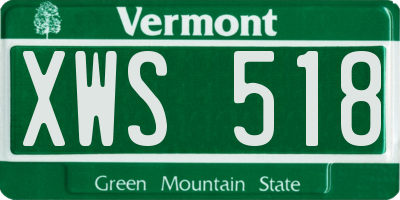 VT license plate XWS518