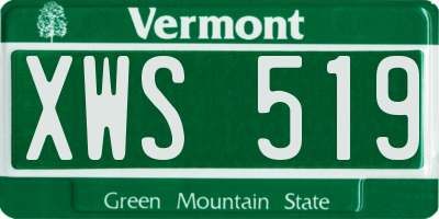 VT license plate XWS519