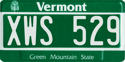 VT license plate XWS529