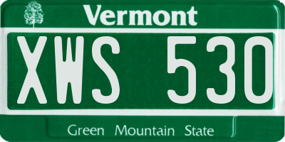 VT license plate XWS530
