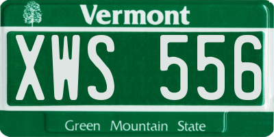 VT license plate XWS556