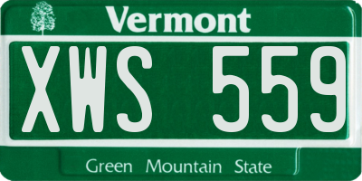 VT license plate XWS559