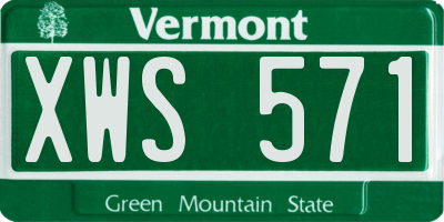 VT license plate XWS571