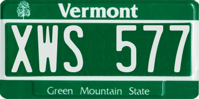 VT license plate XWS577