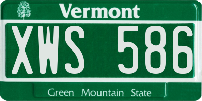 VT license plate XWS586