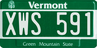 VT license plate XWS591