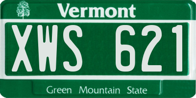 VT license plate XWS621