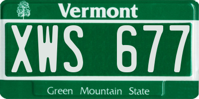 VT license plate XWS677