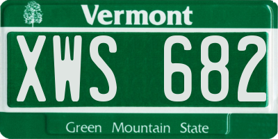 VT license plate XWS682