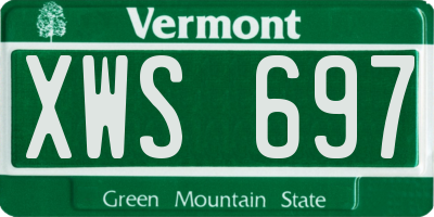 VT license plate XWS697