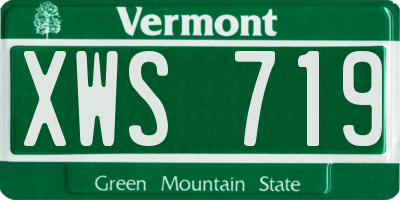 VT license plate XWS719