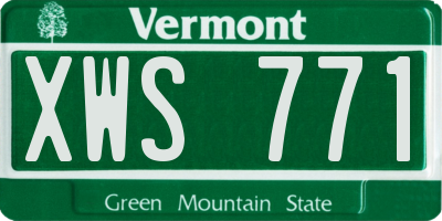 VT license plate XWS771