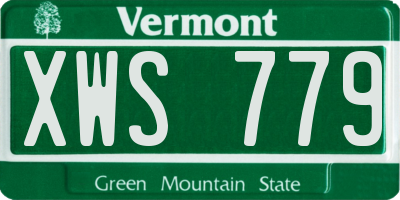 VT license plate XWS779