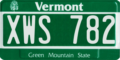 VT license plate XWS782