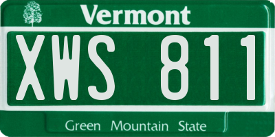 VT license plate XWS811