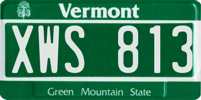 VT license plate XWS813
