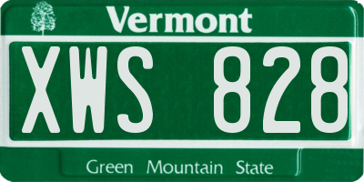 VT license plate XWS828