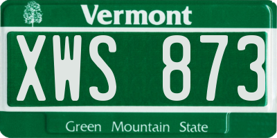 VT license plate XWS873
