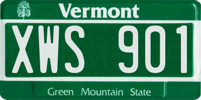 VT license plate XWS901
