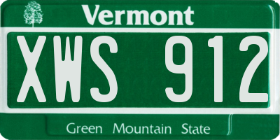 VT license plate XWS912