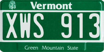 VT license plate XWS913