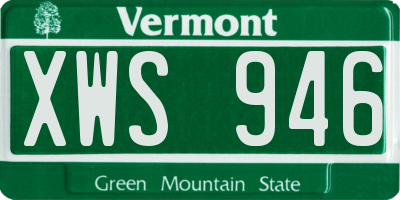 VT license plate XWS946