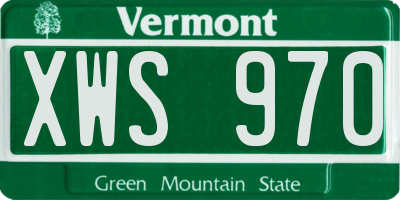 VT license plate XWS970