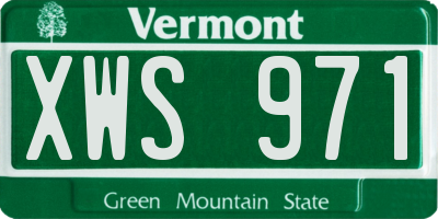 VT license plate XWS971