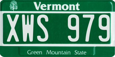 VT license plate XWS979