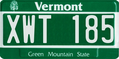 VT license plate XWT185