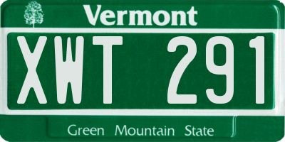 VT license plate XWT291