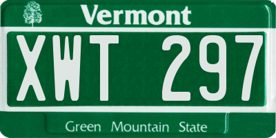 VT license plate XWT297