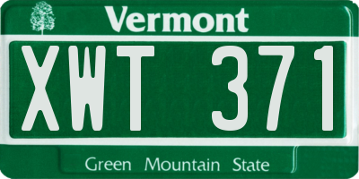 VT license plate XWT371