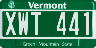 VT license plate XWT441
