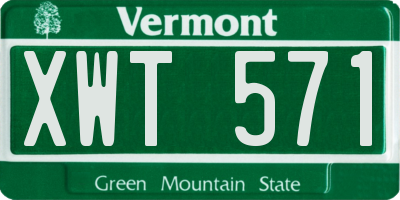 VT license plate XWT571