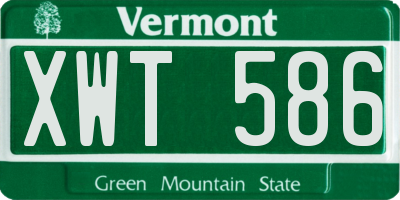 VT license plate XWT586