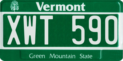VT license plate XWT590