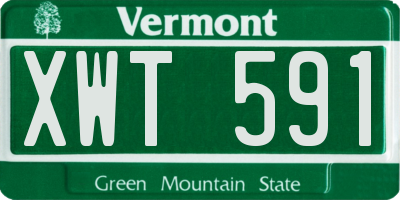VT license plate XWT591
