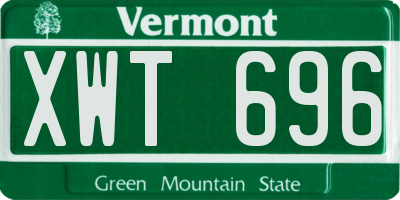 VT license plate XWT696