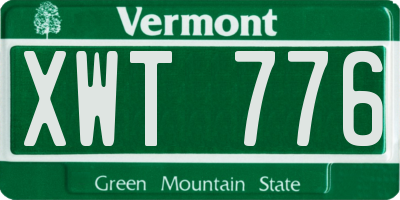 VT license plate XWT776