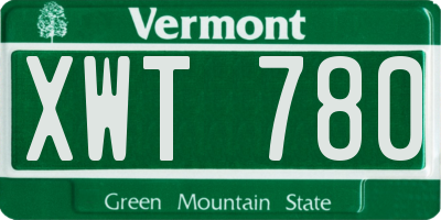 VT license plate XWT780