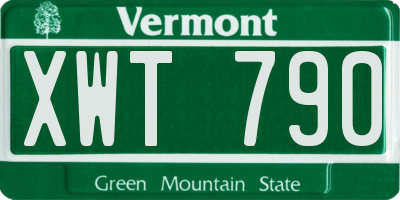 VT license plate XWT790