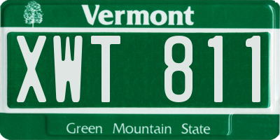 VT license plate XWT811