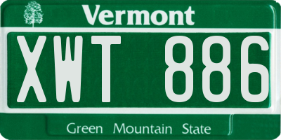 VT license plate XWT886