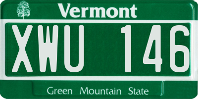 VT license plate XWU146
